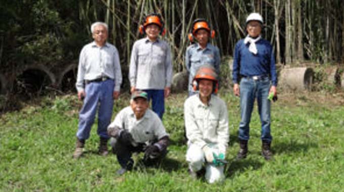 竹活用事業を取材（テレビ大分）