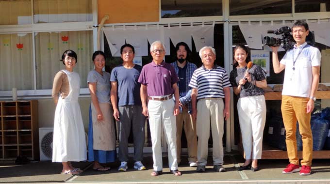 竹活用事業を取材（テレビ大分）